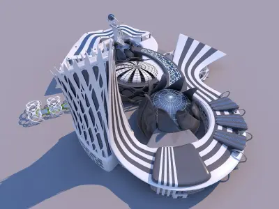 0151 - Nanotechnology Research Center Building 3D model