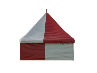 Circus tents Low-poly 3D model