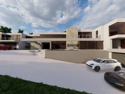 Casa Scene-villa-modern house 3D model 82