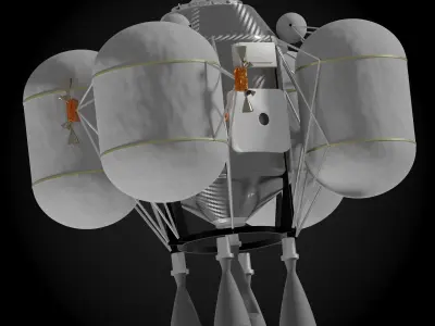 2-stage Mars Ascent Vehicle 3D model