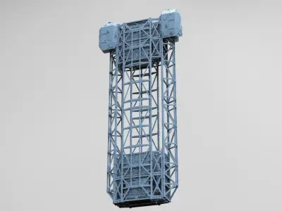 Sci Fi Ship Docking Gridding 6 3D model