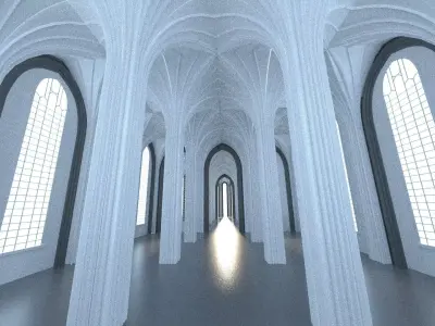Hall of light Free low-poly 3D model