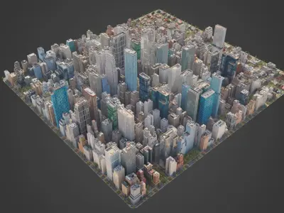 City S6-v1 MAYA Low-poly 3D model