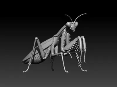 Mantis statue - insect model - decor - 3D print 3D print model