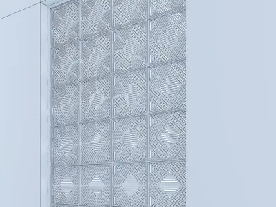 3d sereen window with pattern Low-poly 3D model