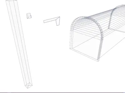 MailBox - PBR mail box on wooden post Low-poly 3D model