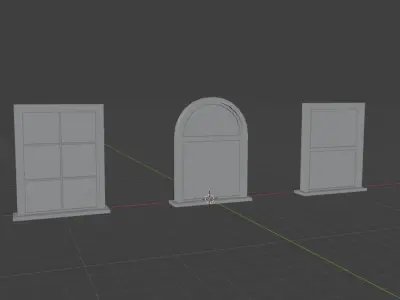 Minimalistic Windows Pack Free low-poly 3D model
