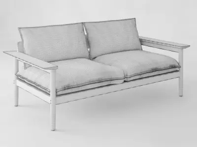 DWR Terassi Two Seater Sofa 3D model