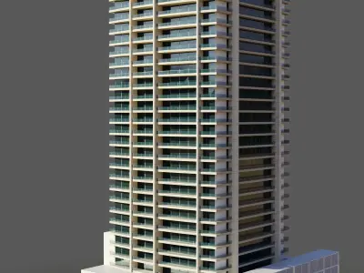 8 Boulevard Walk building - Dubai 3D model