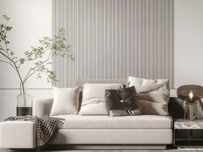 Modern multi-person sofa 3D model