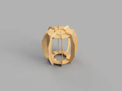 Simple Structure Stylish Home Chandelier Free low-poly 3D model