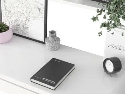 Study D - White on Pink Low-poly 3D model