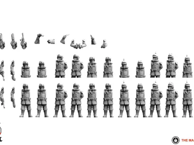 Valour Korps - Tank Commanders 3D print model