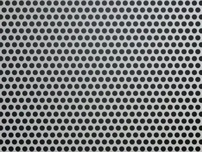 Clean White Perforated Metal PBR Seamless Texture