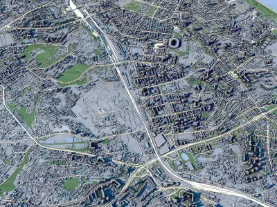 Cityscape Kyiv Ukraine 3D model