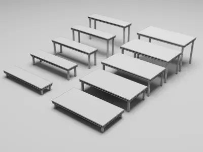 Stage Platform Low-poly 3D model