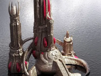 Motu Castle Brightmoon inspired City  3D model