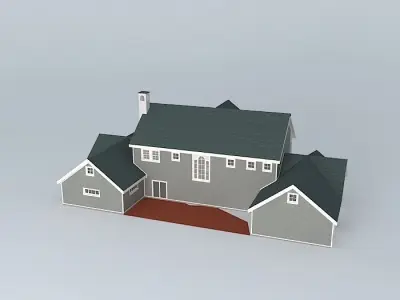Greek Revival House Free 3D model