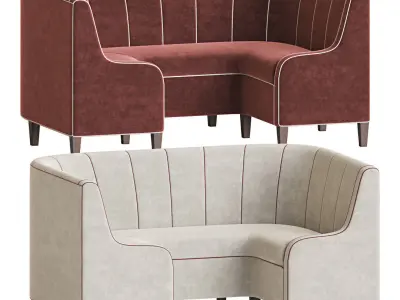 Crown Booth Sofa 3D model