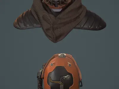 Helmet - Sci-Fi Low-poly 3D model