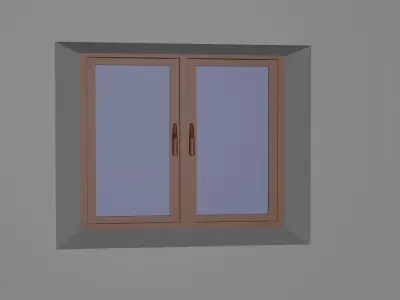 Window on wall Free low-poly 3D model