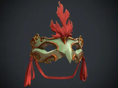 Next generation face mask Low-poly 3D model
