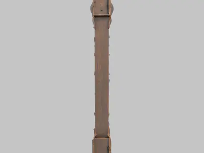 Ancient Wooden Dungeon Door 3D Model Low-poly 3D model