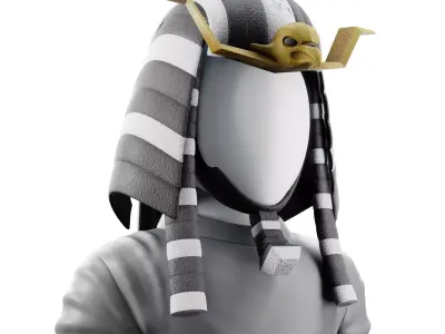 Pharaoh Eagle Hat 01 - SciFi Character Design Low-poly 3D model Low-poly 3D model