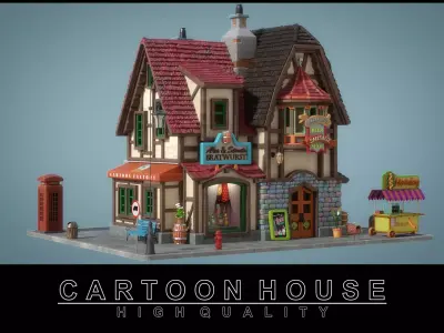 Cartoon House 20 3D model