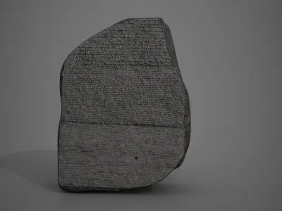 Rosetta Stone of Ancient Egypt Low-poly 3D model
