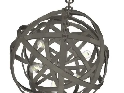 Orbital Sphere Pendant Light 3D model