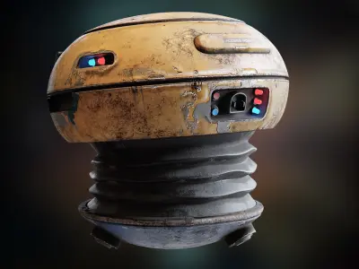 Hovering Drone Robot - Game Ready Character Low-poly 3D model