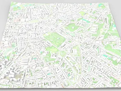 Cityscape Lviv Ukraine 3D model