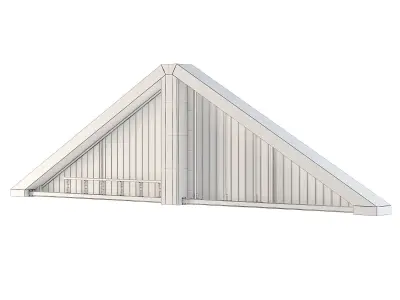Factory Front Wall Triangle 3D model