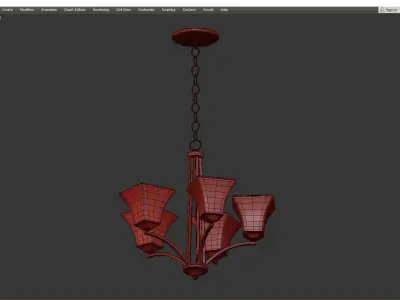 AURORA CHANDELIER Low-poly 3D model