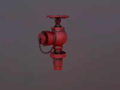 Fire Hydrant Low-poly 3D model