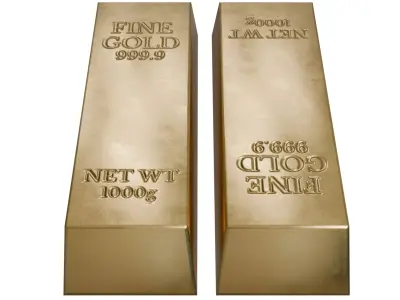 Gold Bar Low-poly 3D model