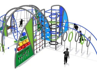 Wave Playground Low-poly 3D model