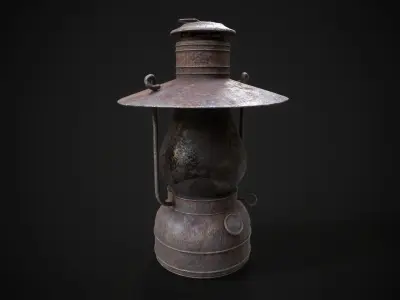 PBR Rusted Lantern A Low-poly 3D model