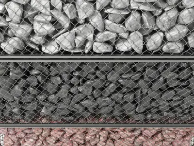 Gabion rock stone 3D model