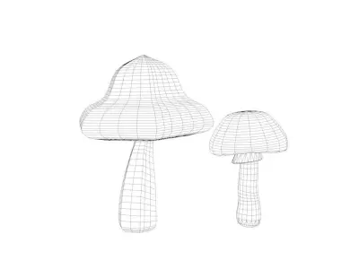 Mushrooms - simple model Free 3D model
