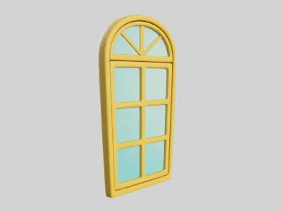 Cartoon Window 10b 3D model