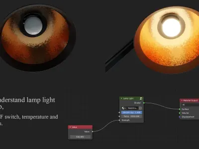 Highly Detailed Industrial Table Lamp With Rig 3D model