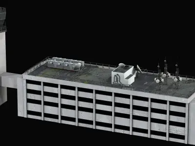 Air tower Low-poly 3D model