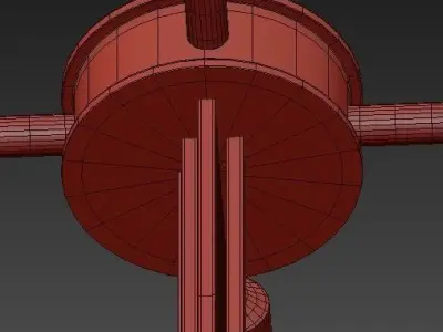 Matte Bronze Chandelier 3D model