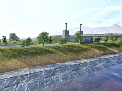 Bridge Patona Most Kiev Ukraine 3D model