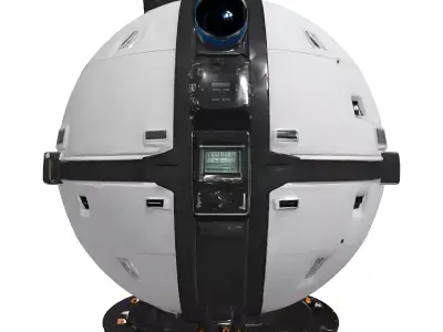 SciFi Spherical Surveillance Drone Low-poly 3D model