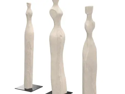 Eloise Short Floor Sculpture Collection 3D model