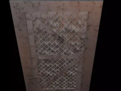 DoorMetalRustV4 Low-poly 3D model