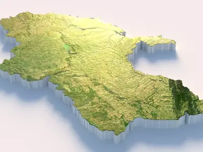 Ukraine Terrain country  3D model